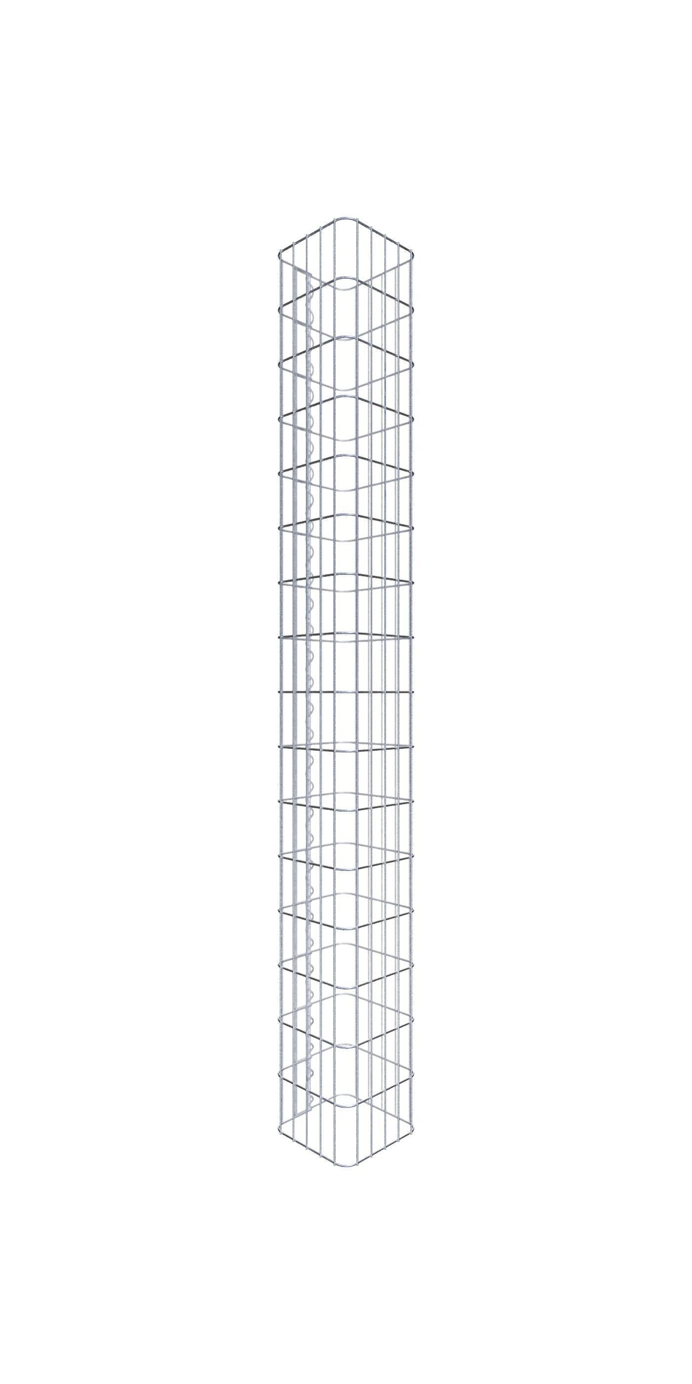 Kolumna gabionowa kątowa 27 cm x 27 cm, wysokość 160 cm, MW 5 cm x 10 ...