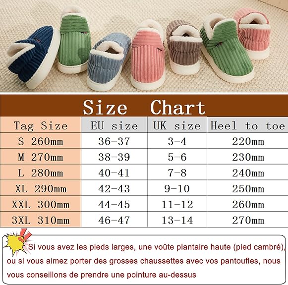 Pantoufles pour hommes et femmes, mules chaudes et confortables en mousse à mémoire de forme, antidérapantes, automne et hiver 38-39 - 2