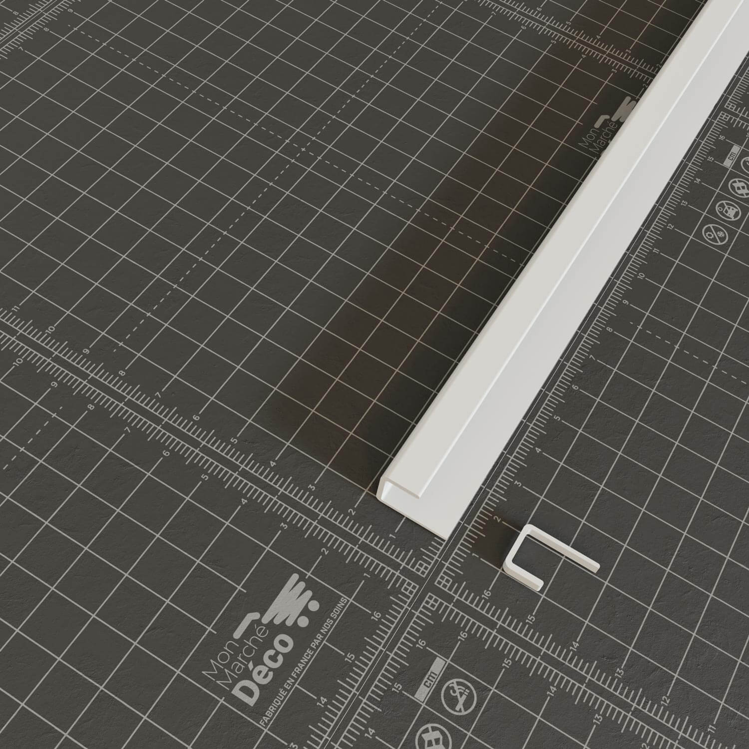 Profil d'Arrêt PVC Alimentaire 8 mm - Longueur 2.60 m - Blanc - 5