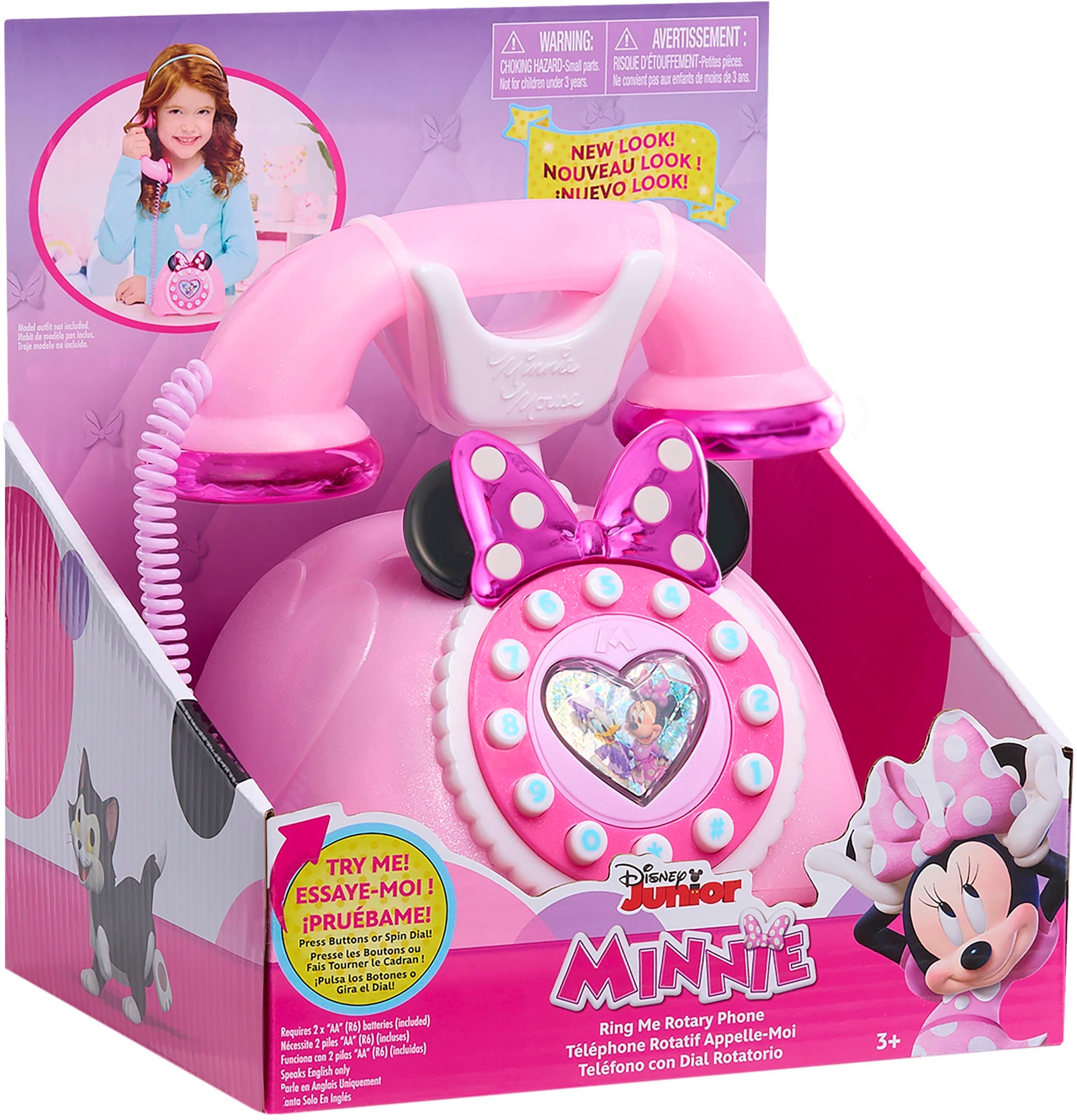 Joom Omi Japan Products Just Play Disney Junior Minnie Mouse Ring Me Rotary Style Cell Phone With Lights And Sounds, Pink, Ages 3+ Pink - Imagen 5