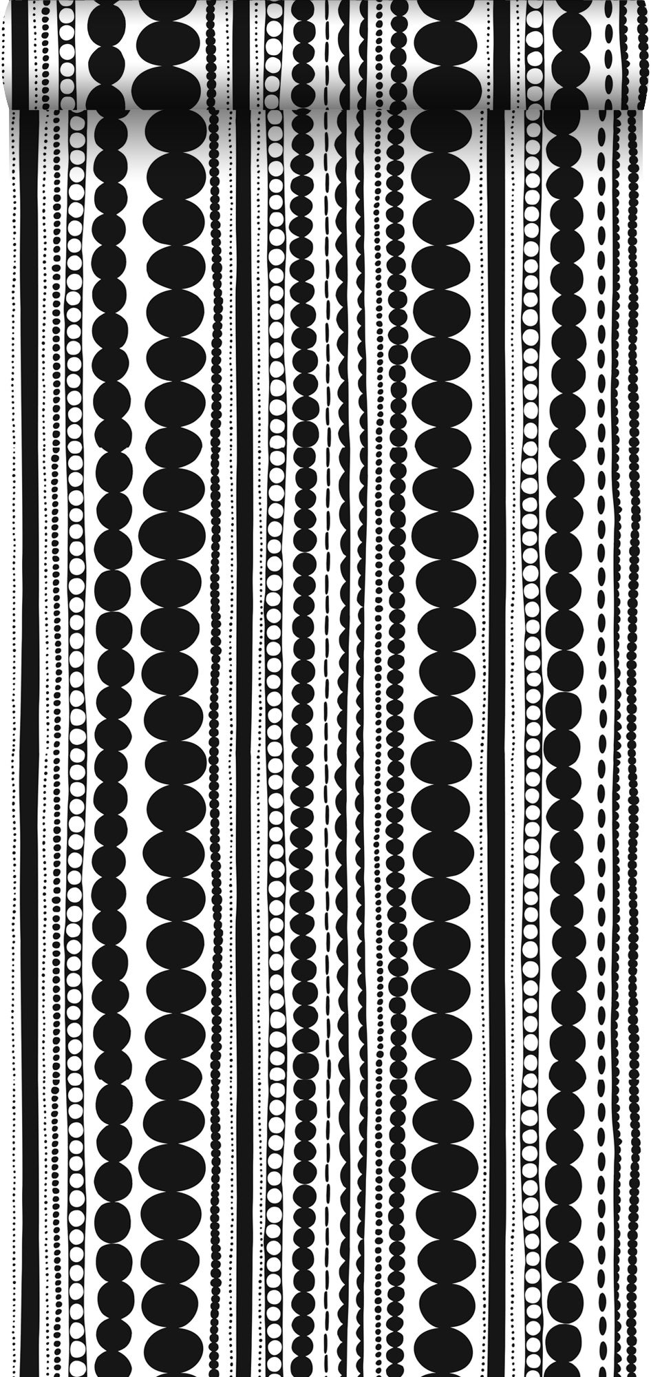 Tapeta Koraliki czarnymIbiałym - 53 cm x 10.05 m - ESTAHOME
