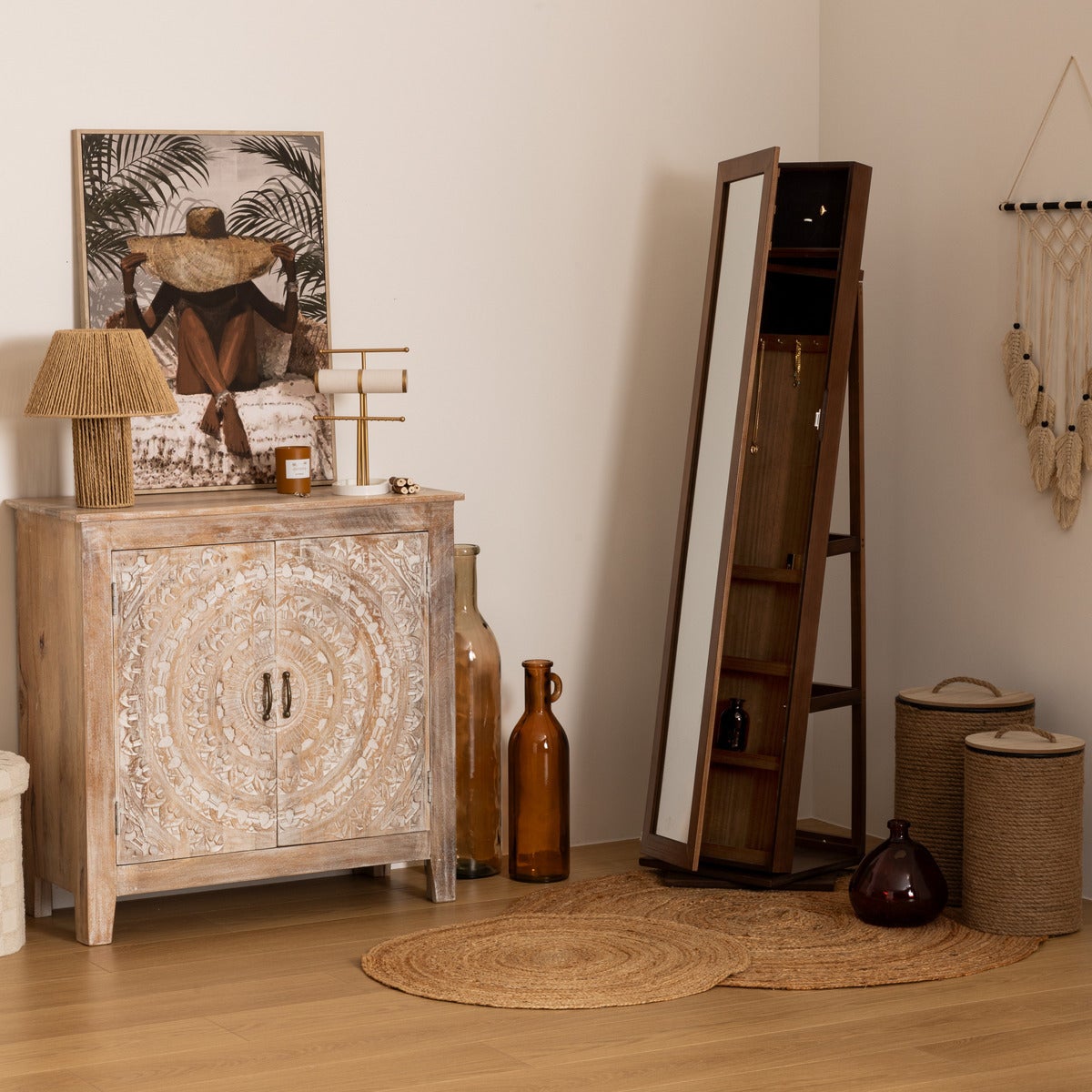 Toile imprimée Eliane - bois - 58x78 cm - Atmosphera créateur d'intérieur - 5