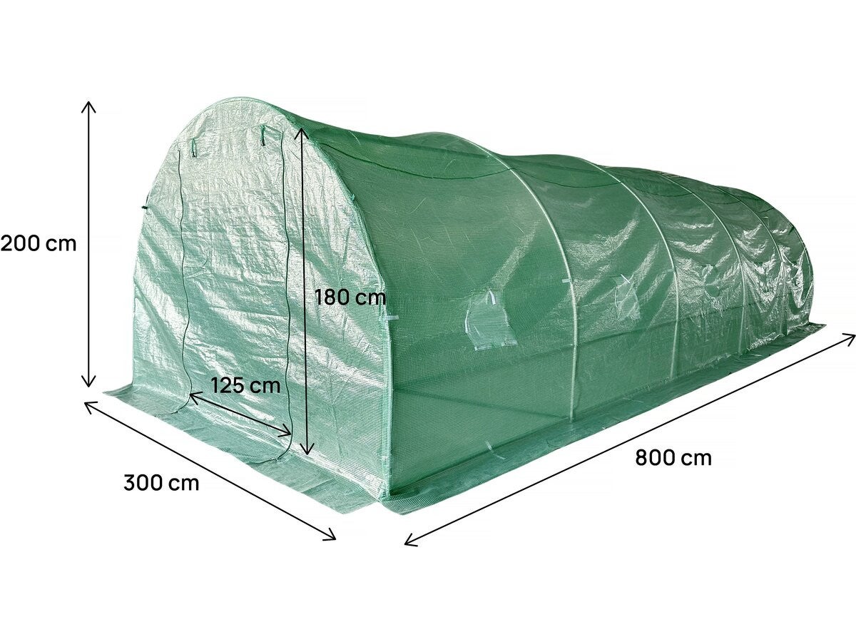 Serre tunelle de jardin 8 x 3 m 