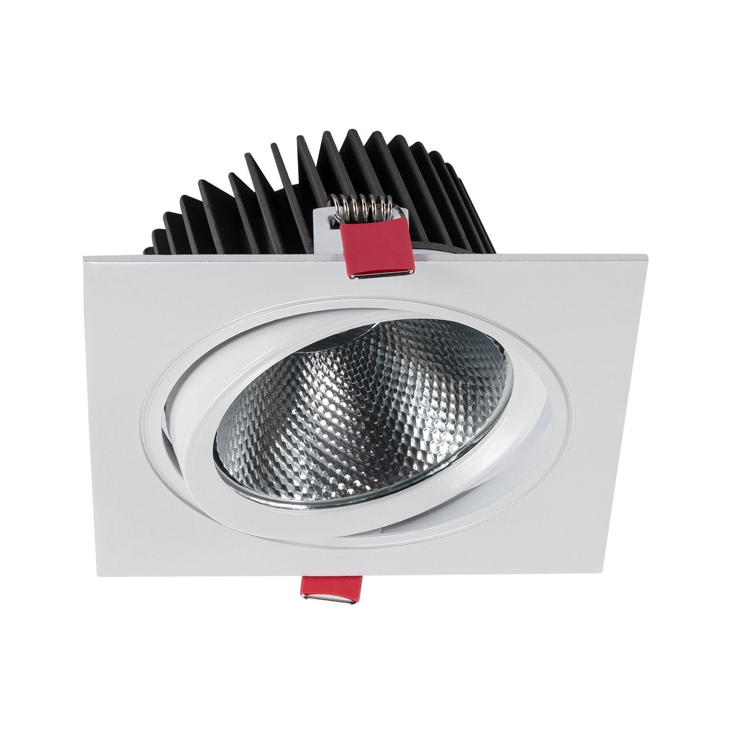 Spot Downlight LED 15W Carré Madison Coupe Ø 95 mm, 4000K Blanc neutre ...