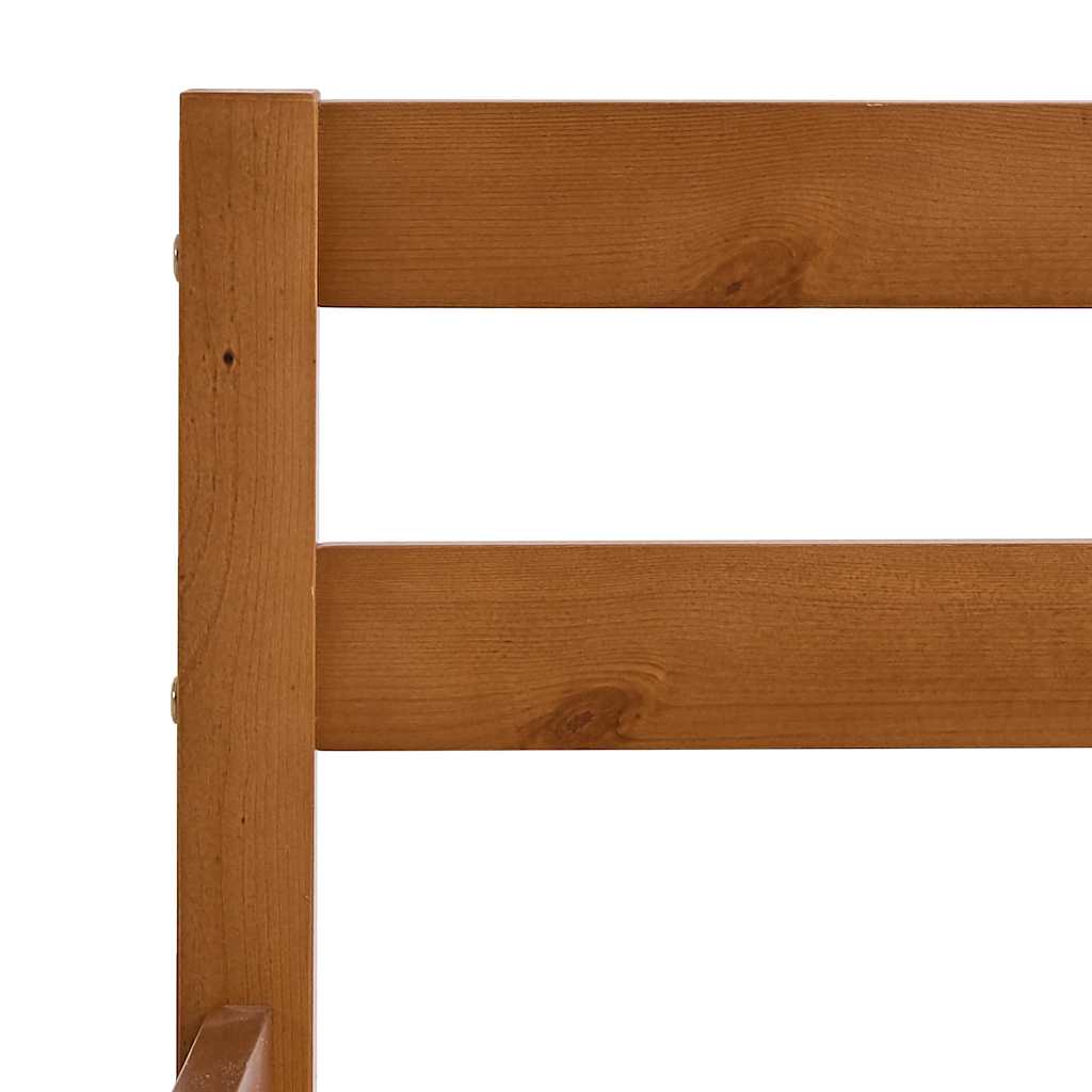 Cadre de lit sans matelas marron miel 160 x 200 cm bois de pin massif - 5
