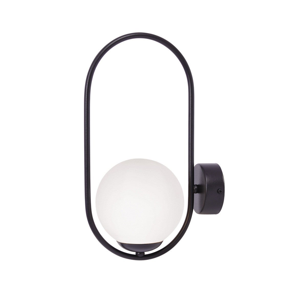 Kinkiet ścienny Parva czarno-biały 1xE14x40W styl nowoczesny wym: 35 x 22 x 14 cm szkło IP20 Kaja