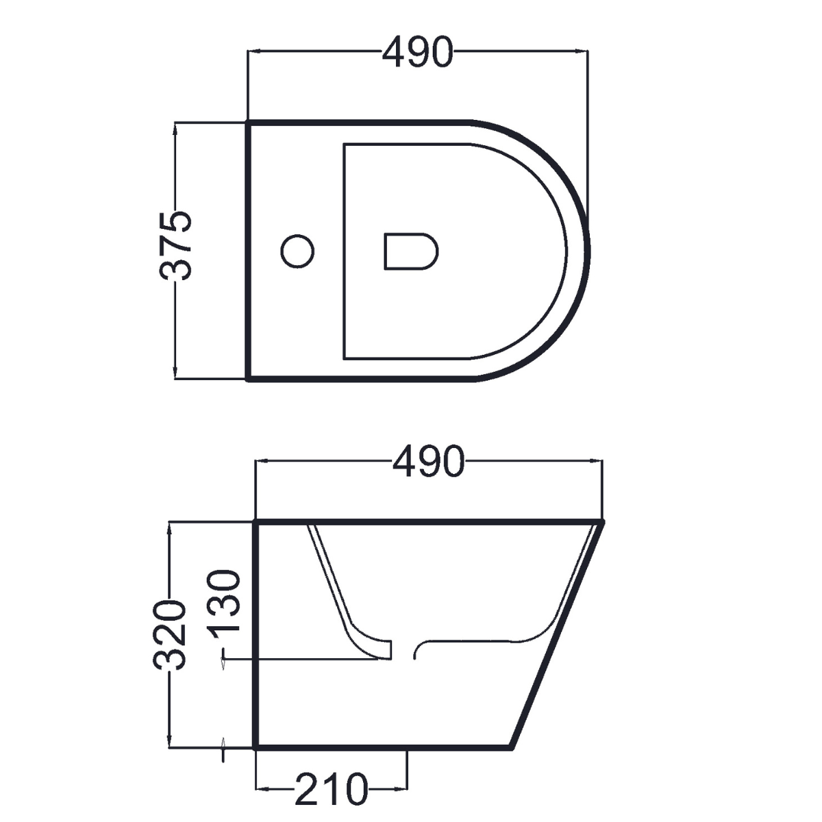 Pack Bidet Suspendido Cerámico De Baño Con Bastidor | Blanco Brillo | Diseño Moderno Sin Tapa, Redondo Y Fácil Limpieza | Leroy Merlin