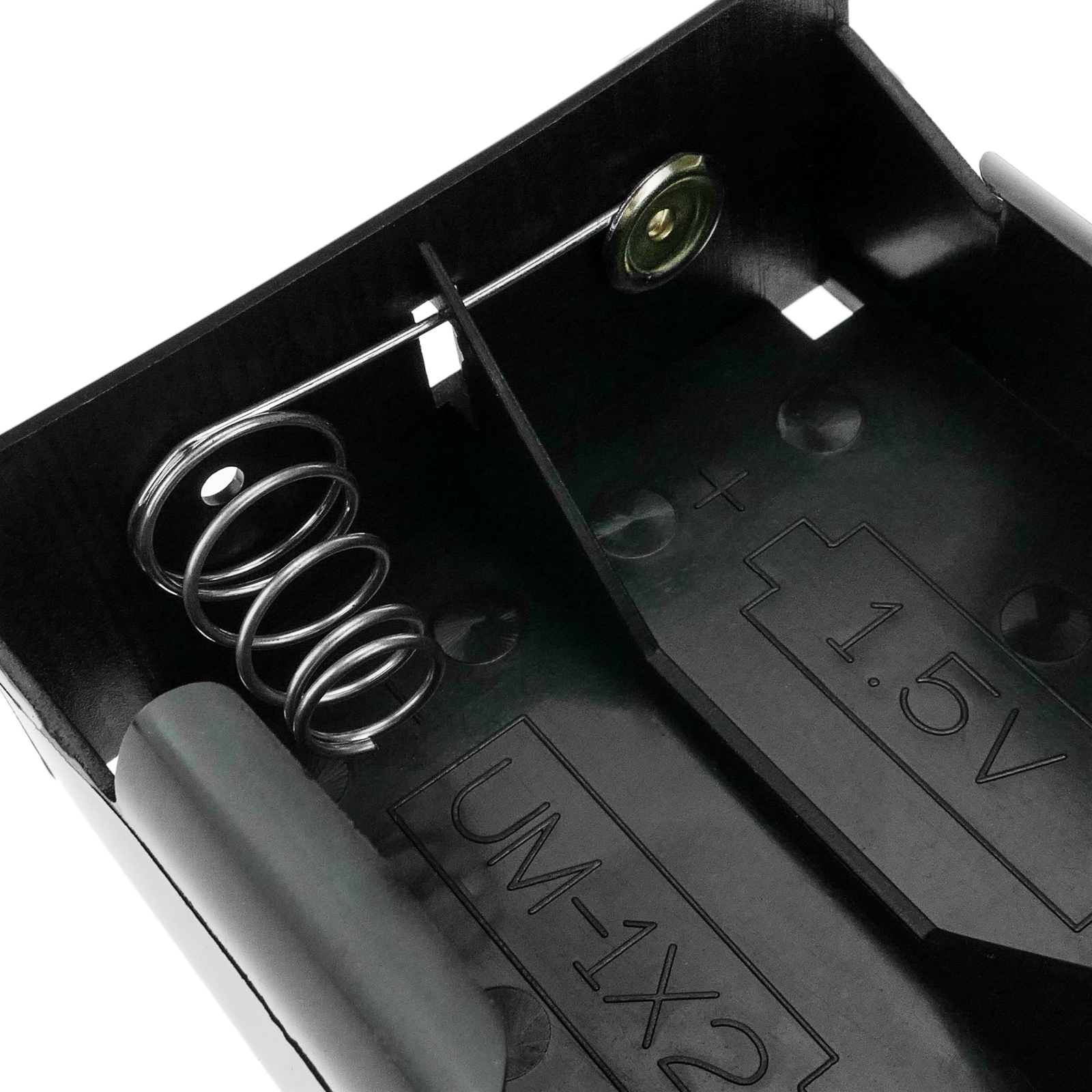 Battery compartment. Porte-pile plat pour 2 piles D LR20 R20 1.5V C C - 4