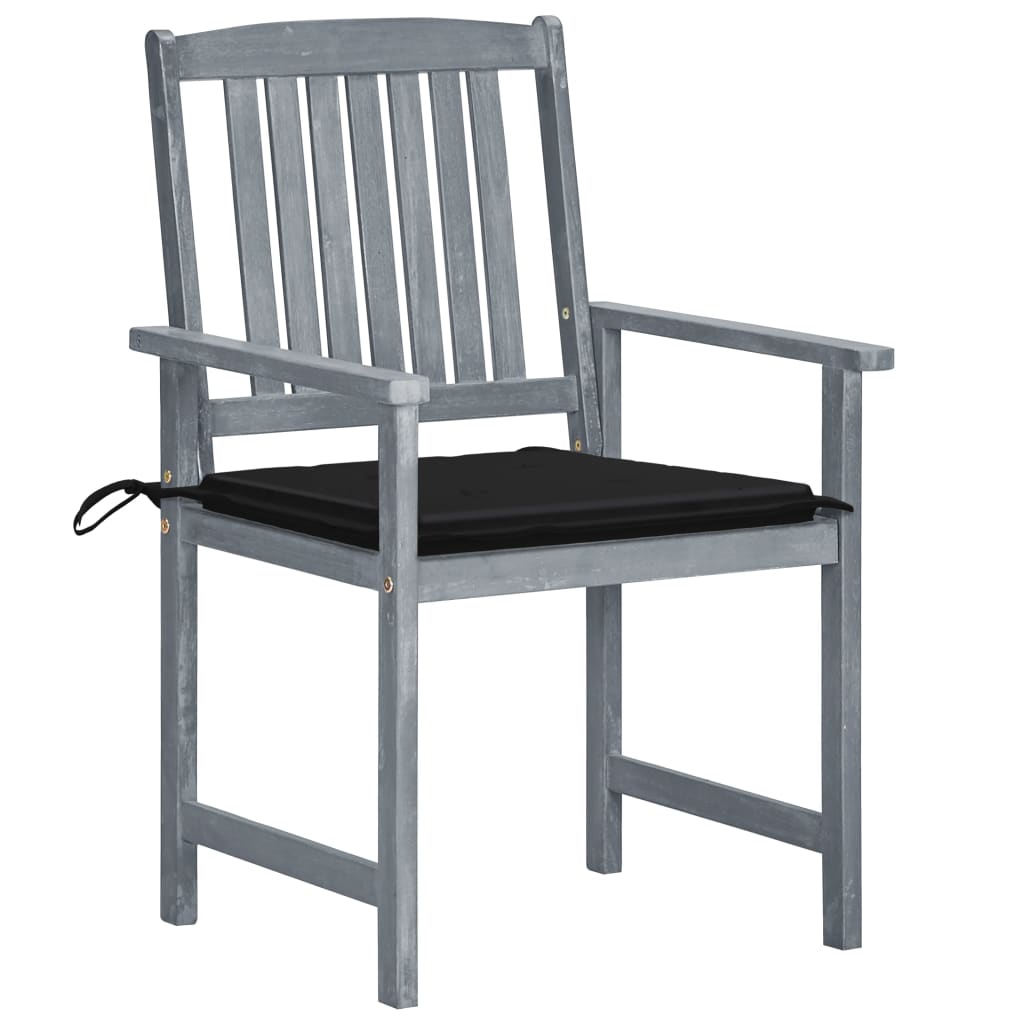 Chaise de jardin avec coussin Maison Exclusive en bois Gris - 2