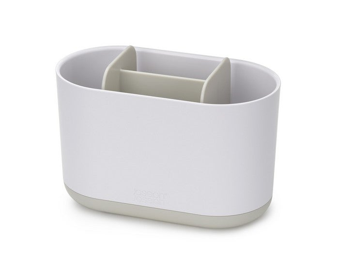Portaspazzolini Da Bagno 2 Pezzi | Organizer 5 Scomparti Per Spazzolino Elettrico, Rasoio, Dentifricio | Divisori In Bambù | Bianco