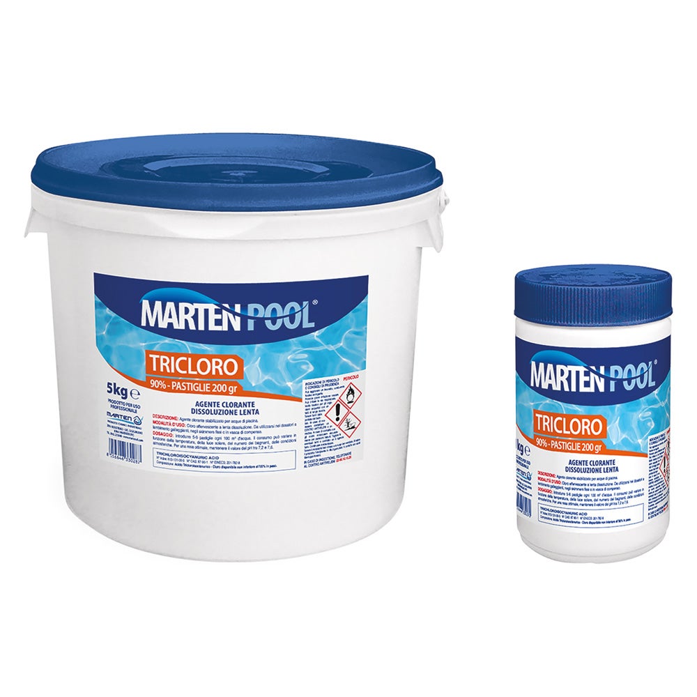 Tricloro in pastiglie a lento dissolvimento per disinfezione acqua piscina 5 kg - 2