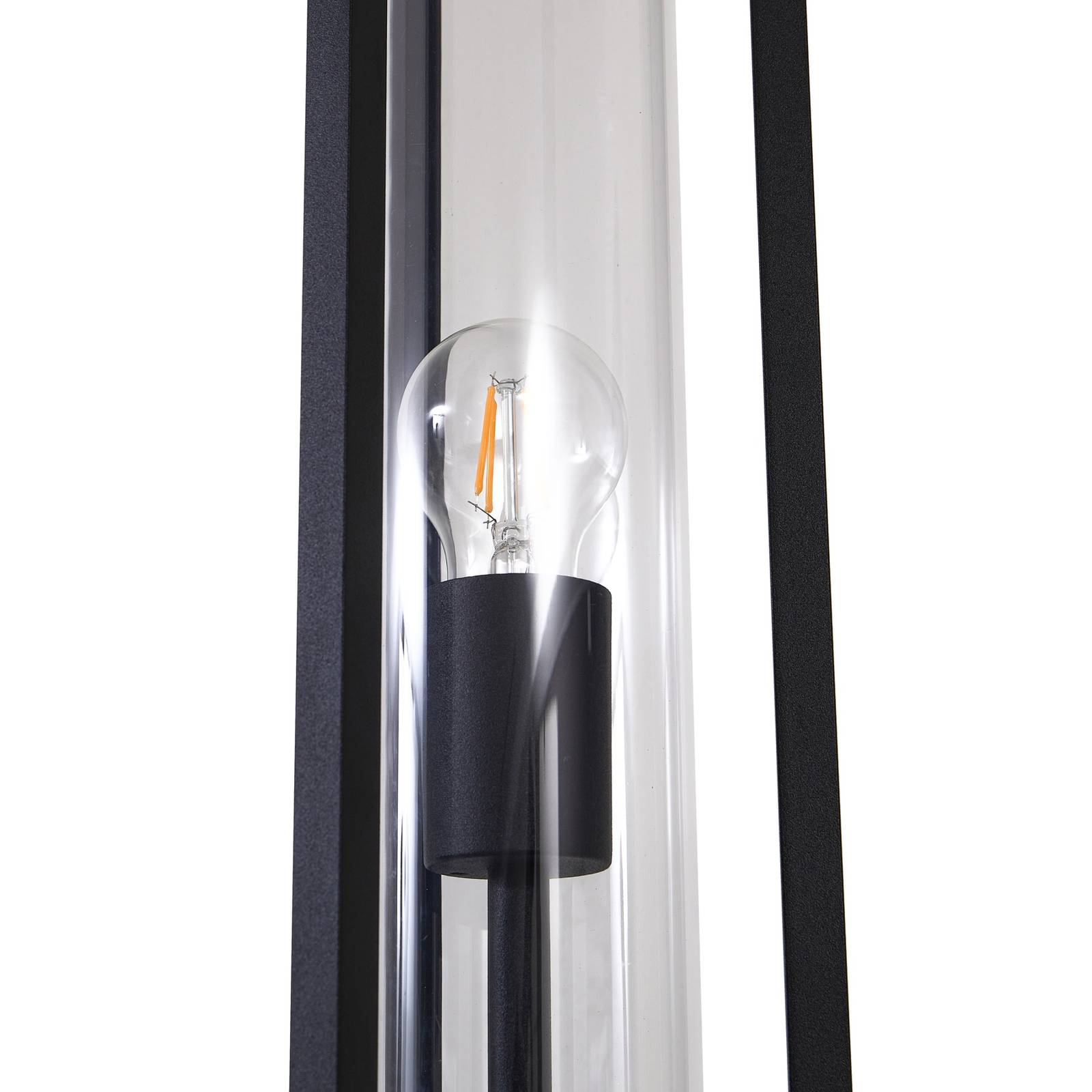 Lucande lampada da esterno Alivaro, nero, 220 cm, E27, IP65, Candelabro, lampada da esterni - 6