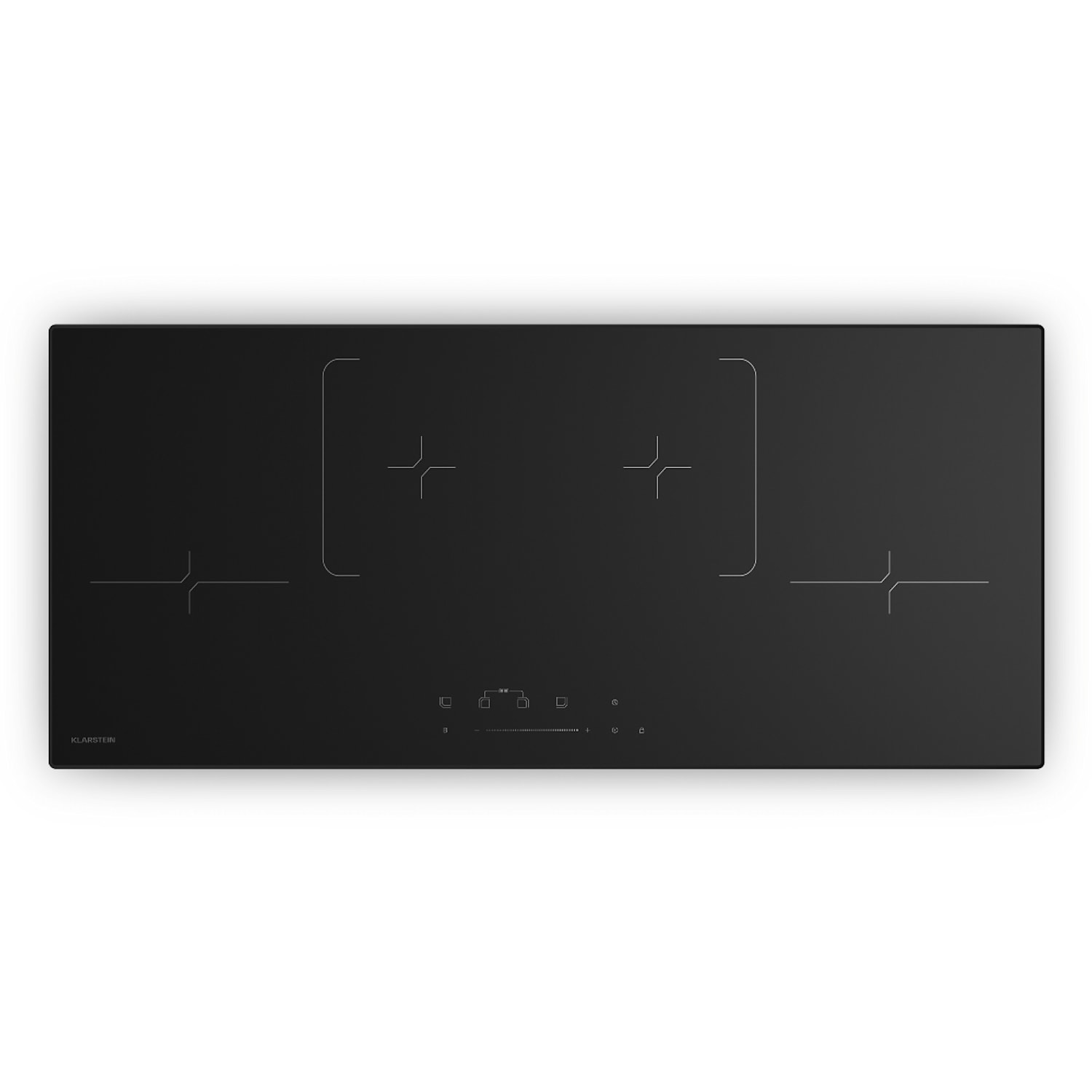Klarstein Velaire Placa De Inducción Estrecha, Elegante, Minimalista, Potente, 4 Zonas De Cocción, 7000 W, 90 Cm Negro , Leroy Merlin