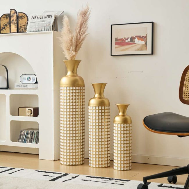 Set di 3 vasi di fiori per la decorazione moderna Boho fattoria vaso decorativo Set di 3 vasi di fiori per la decorazione moderna Boho fattoria vaso decorativo