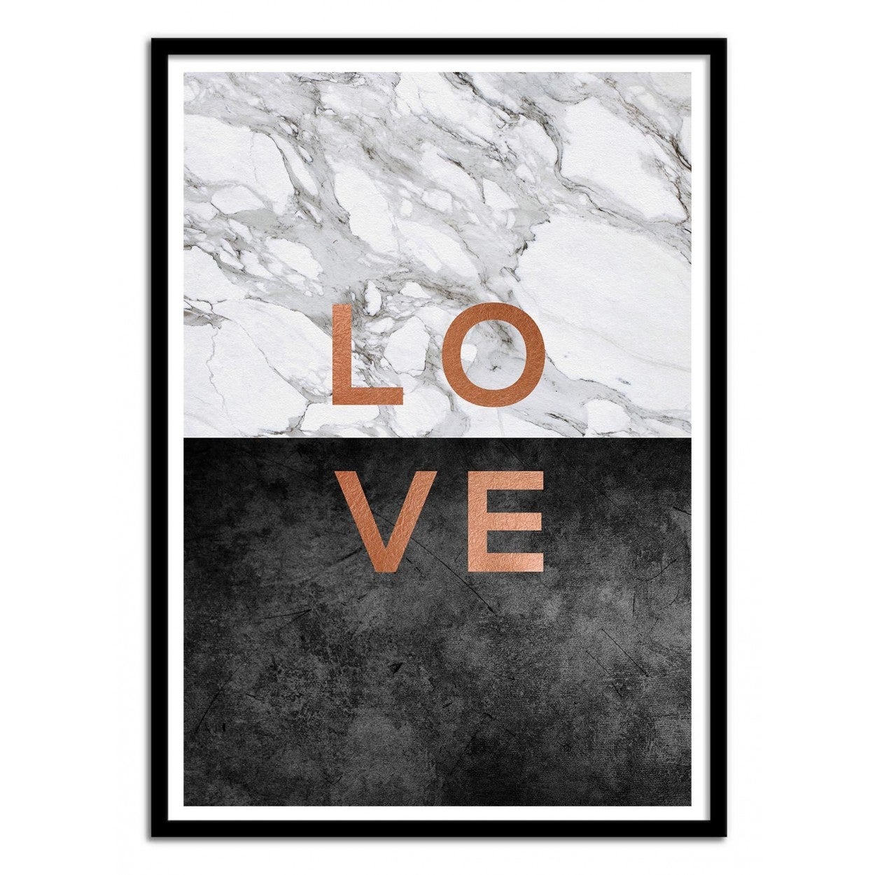Art-poster - love - orara studio - con marco negro 50 x 70 cm