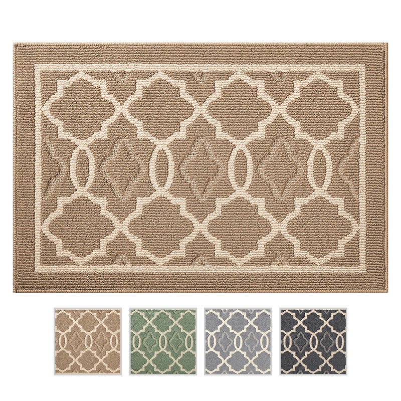 Zielona antypoślizgowa wycieraczka 50 x 80 cm, do użytku wewnątrz i na zewnątrz | Chłonna i odporna na korozję, można prać w pralce, pyłoszczelna