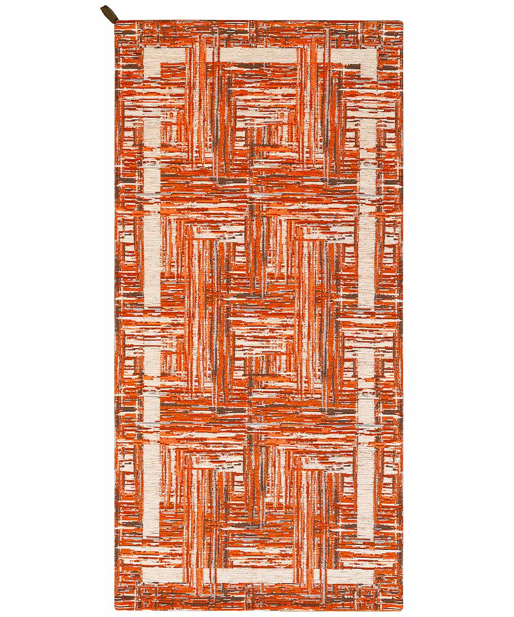 Dywan welurowy antypoślizgowy BANGKOK 55x190 cm POMARAŃCZOWY | GalleriaFarah1970