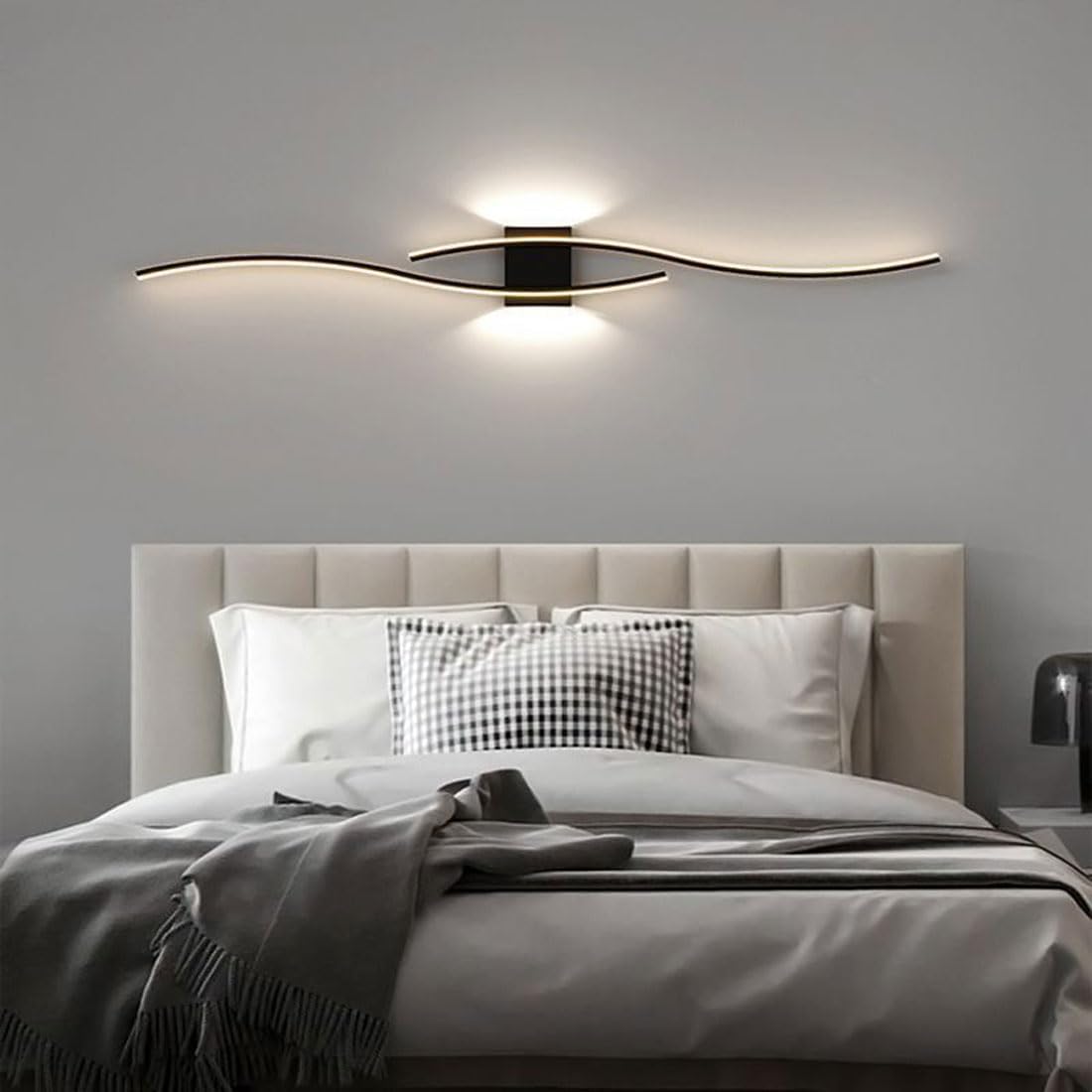 Lampa ścienna LED 60 cm x 15 cm, nowoczesna lampa ścienna łukowa, lampa ścienna LED do wnętrz, lampa sufitowa, 3 temperatury barwowe (3000-6000 K) - 3