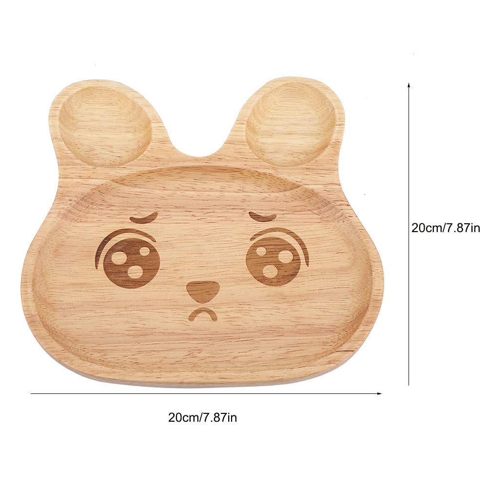 ANKROYU Assiette En Bois Enfant Snacks Snacks Servant Un