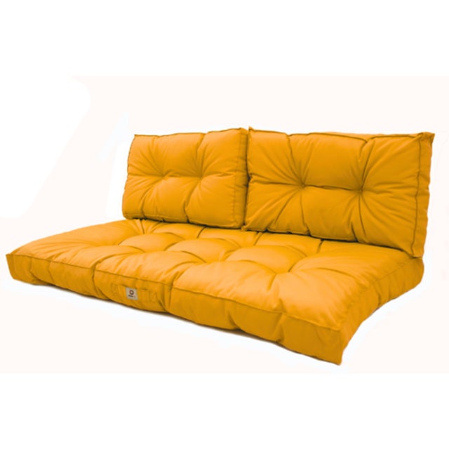 Galette De Chaise Extérieur Imperméable - Jaune Radieux 40x40x5 Cm - Polyester