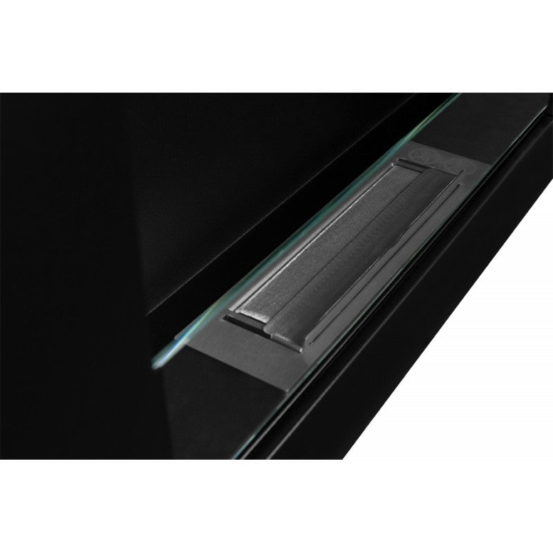 Chimenea de bioetanol Modelo Carina Negro con cristal protector 65 cm - 6