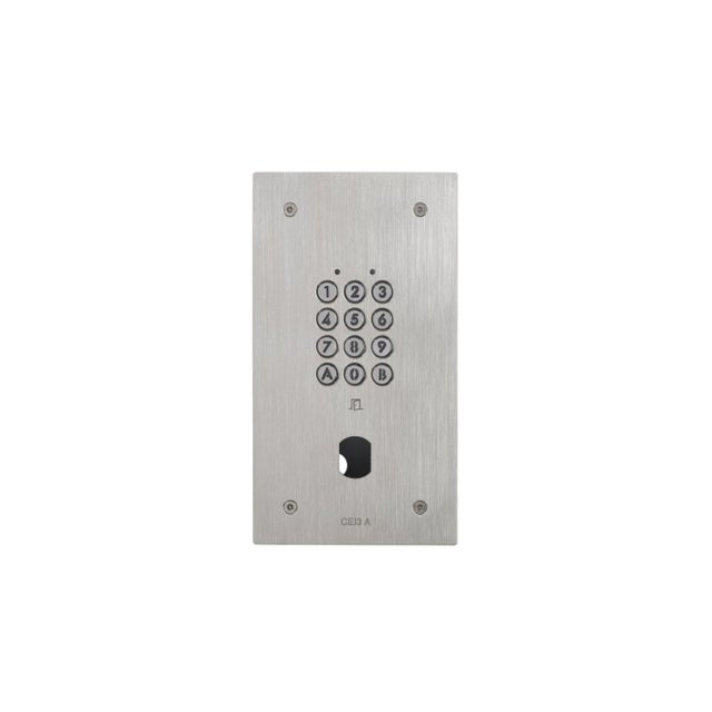 Clavier à code rétro-éclairé CIE3 - Encastrable - 12 V / 24 V - 100 Codes - 2 Relais - Inox