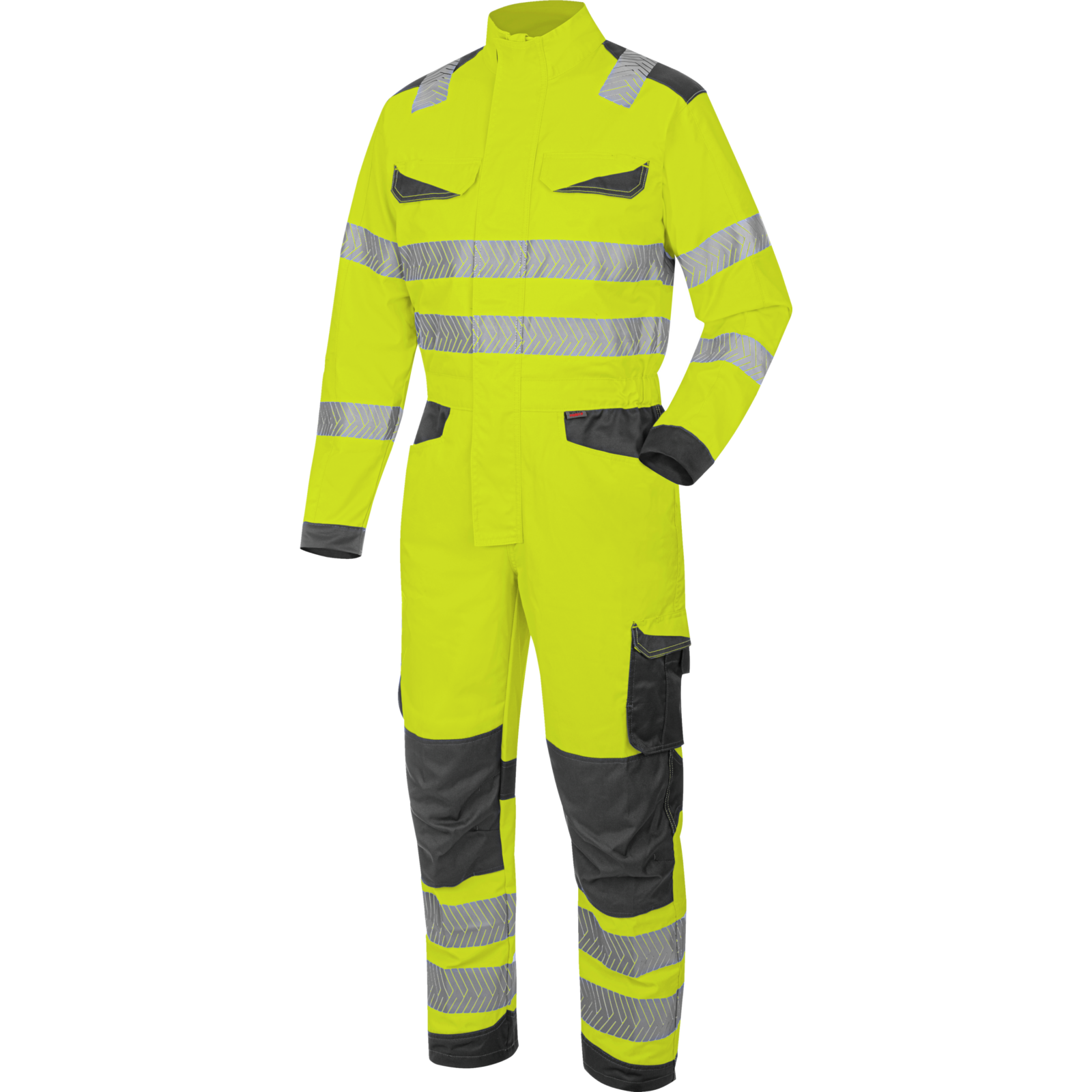 Combinaison de travail haute-visibilité fluo jaune/anthracite