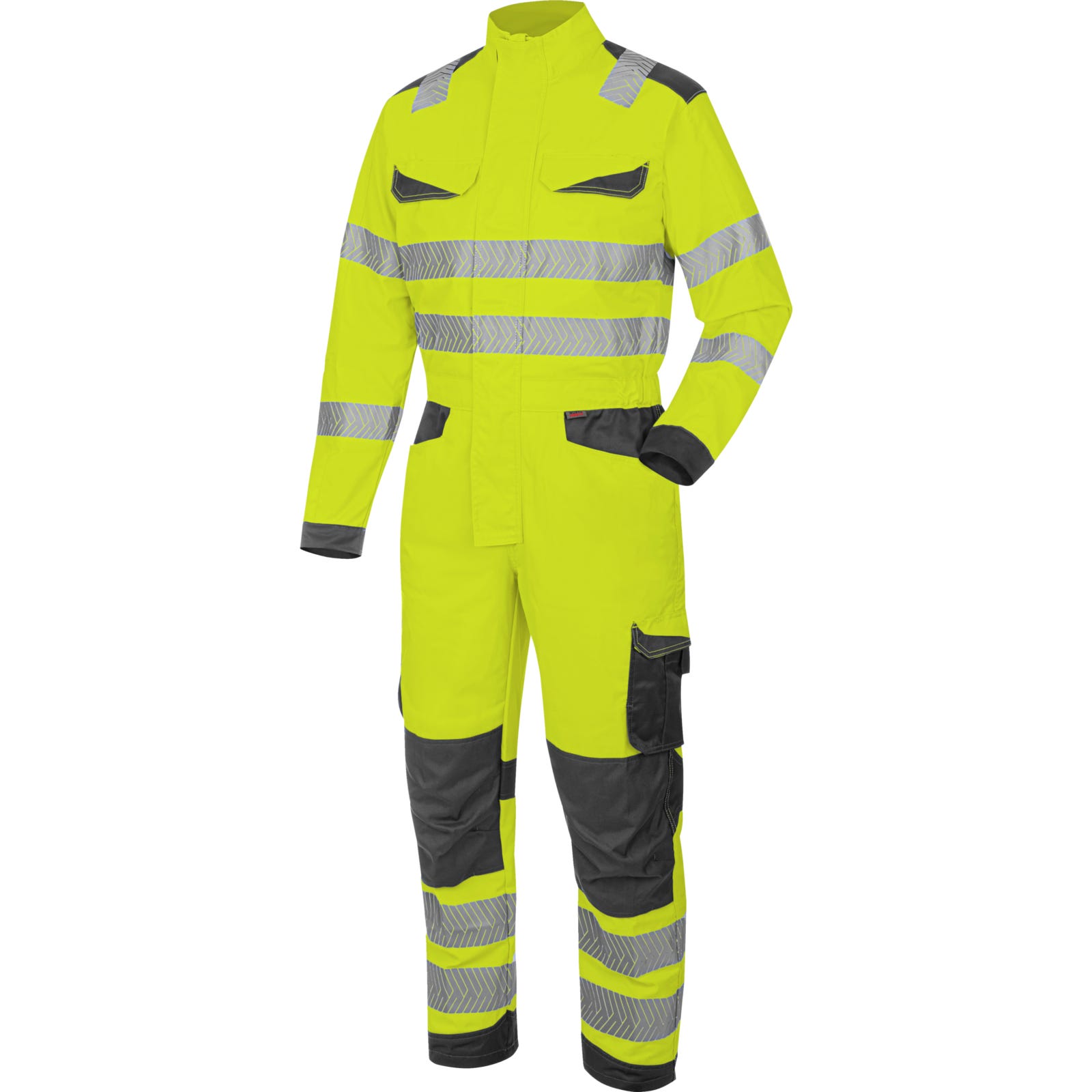 Combinaison de travail haute-visibilité fluo jaune/anthracite