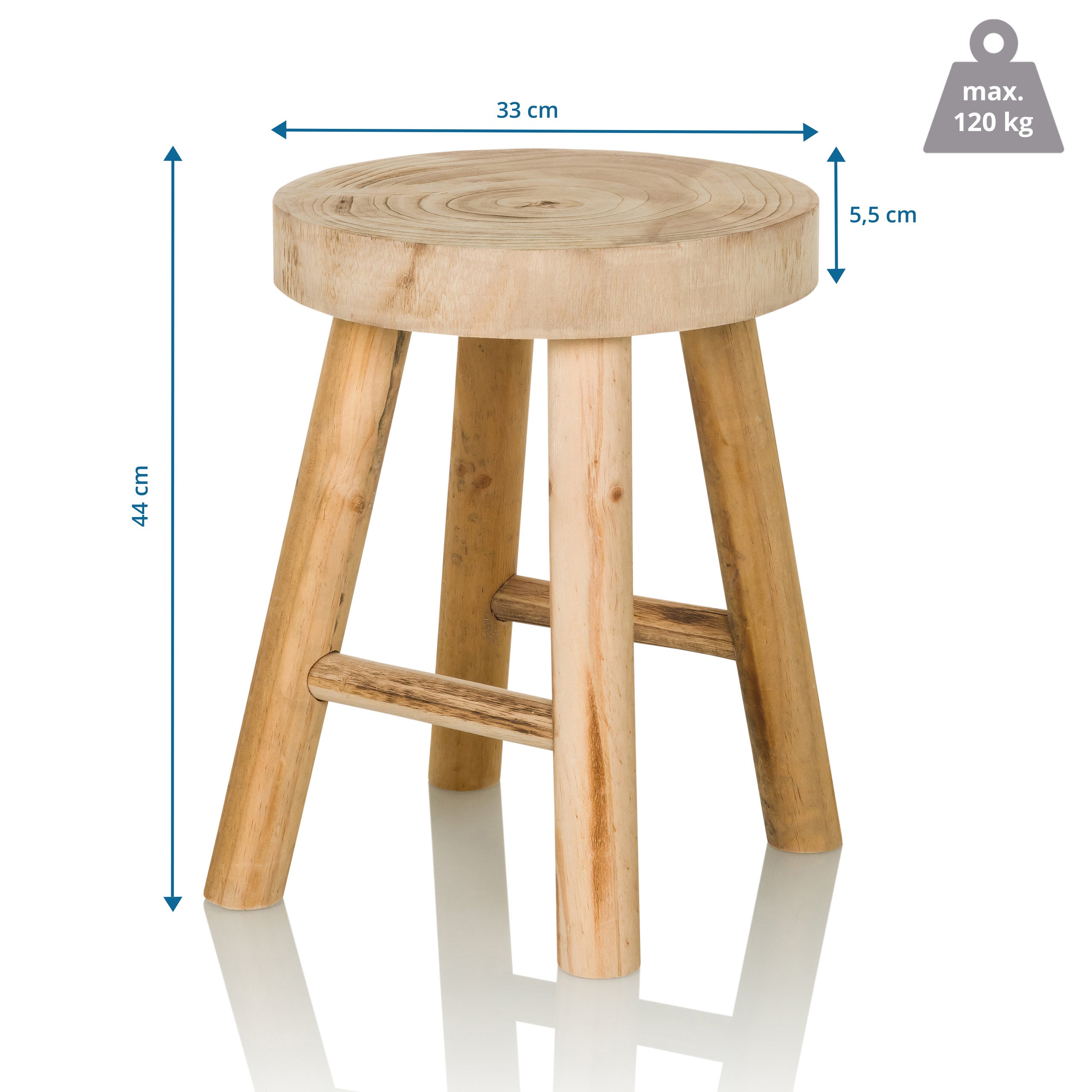 Stołki do siedzenia RUSTIKO W Brązowy hjh LIVING - 5