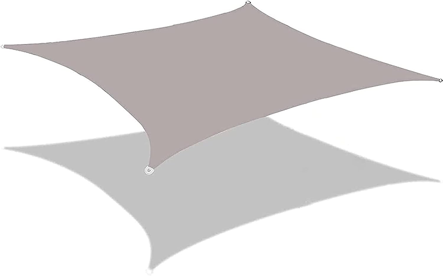 Żagiel przeciwsłoneczny prostokątny, wodoodporny, tkanina Oxford, 3 x 4 metry (szary)