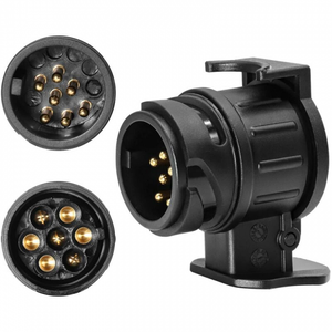 Adattatore Da 7 A 13 Poli Per Gancio Di Traino - Per Rimorchi, Portabici E Roulotte, 12V - Foto 7