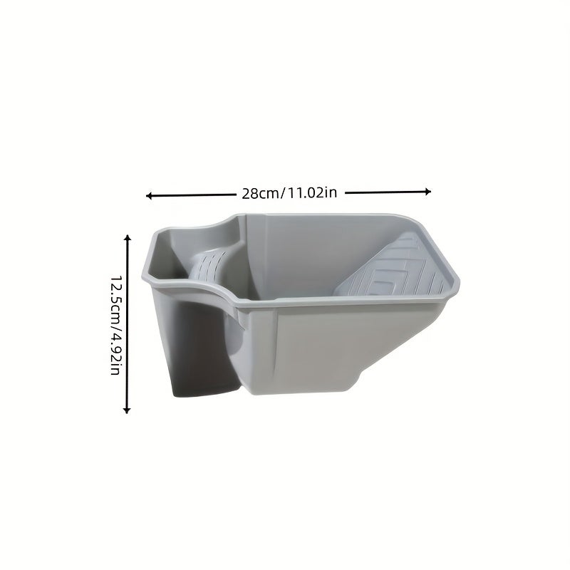 Un ensemble de bac à peinture portatif gris avec rouleaux - fabriqué en matériau PP, grande capacité, facile à utiliser. - 6