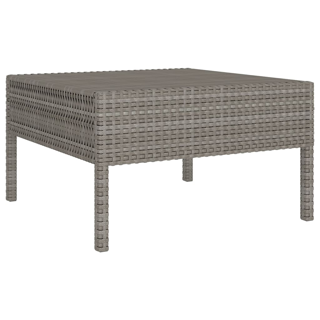 The Living Store - Salon de jardin 8 pcs avec coussins Résine tressée Gris - 4