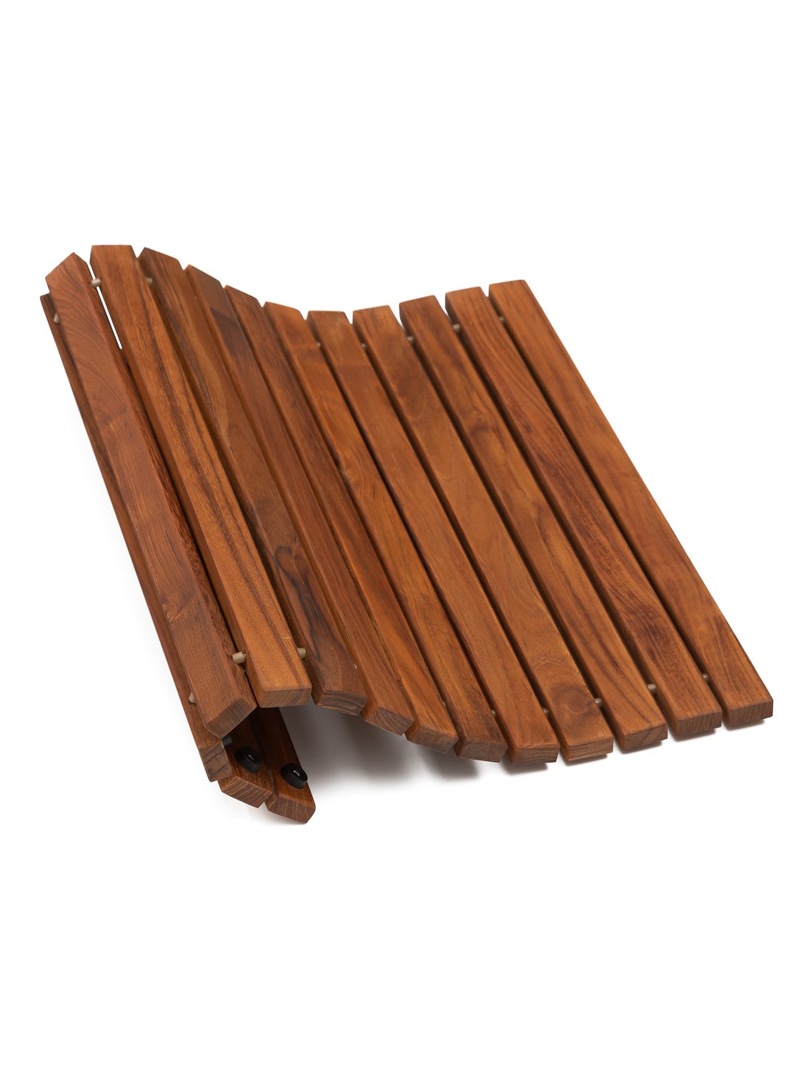 Sgabello da bagno ergonomico con ripiano 45 x 45 x 30 cm in legno di teak certificato | Leroy Merlin