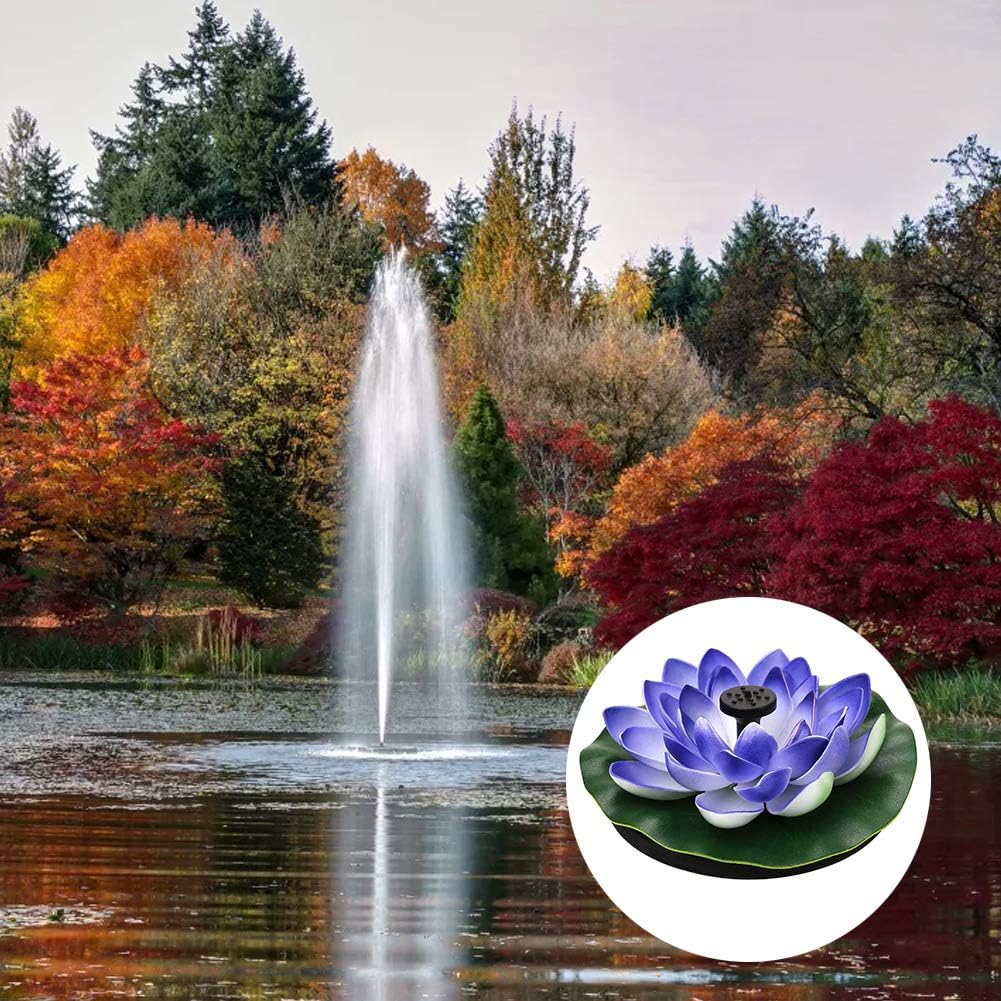 Pompe Solaire, Fontaine d'eau Jardin, Fontaine solaire artificielle flottante Lotus Solaire Fontaine Pompe pour étang Jardins Aquariums Piscines Décor - 3