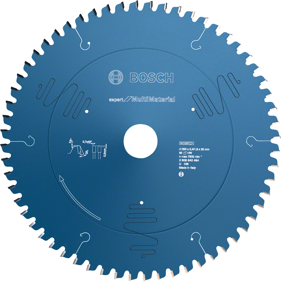 Lame de scie circulaire multi-matériaux BOSCH EXPERT, 210 x 30 et 54 dents - 4