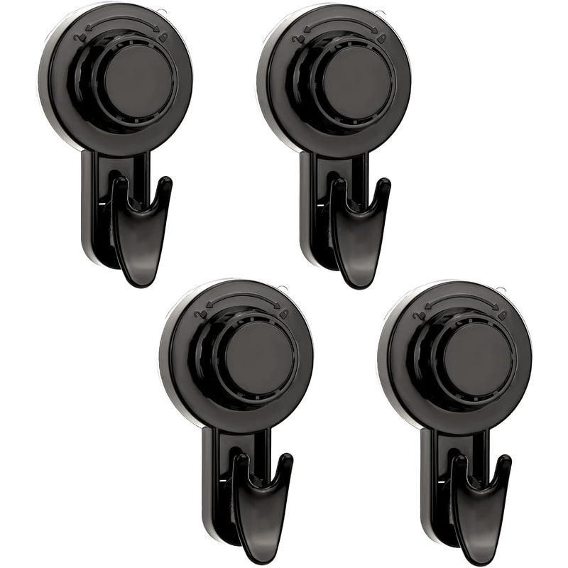 4 sztuki haczyków z przyssawkami, haczyki ścienne z przyssawkami, przybory kuchenne do łazienki, 5 kg, czarny