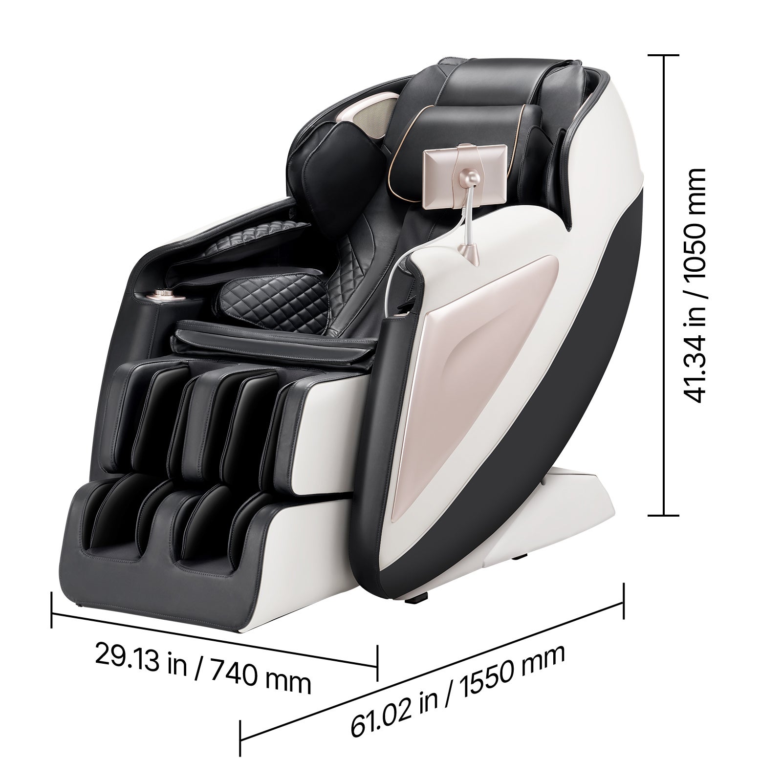 Fauteuil de massage SucceBuy avec rail SL, fauteuil inclinable de relaxation 3D, zero gravite, 18 programmes automatiques, fonction chauffante - 9
