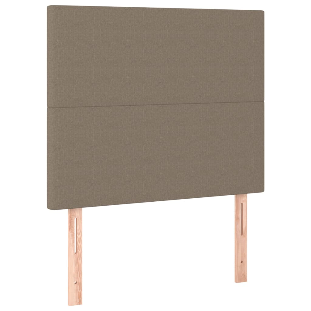 Cadre de lit sans matelas taupe 120 x 200 cm en tissu - 9