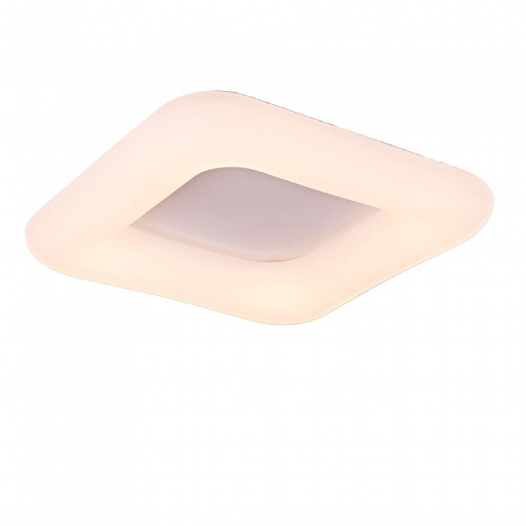 Kwadratowa lampa sufitowa LED 80 W z pilotem, 3 w 1, zmieniająca kolor, biała, długość: 75 cm, wysokość: 12,5 cm, możliwość ściemniania