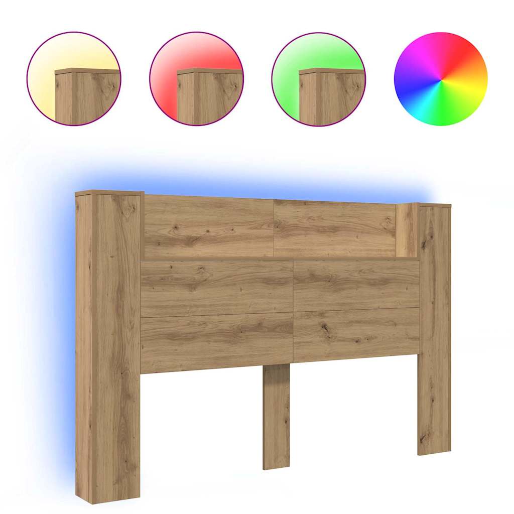 Testata del letto rovere artigianale Legno multistrato vidaXL - 4