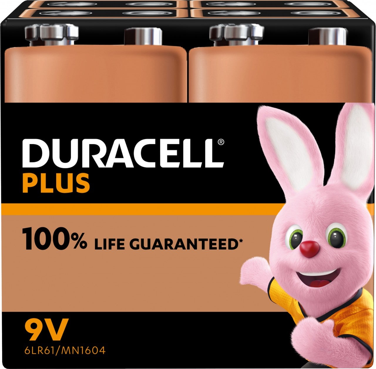 DURACELL PLUS POWER PILA 9V PP3 CONFEZIONE 4PZ MN1604B4 - 3