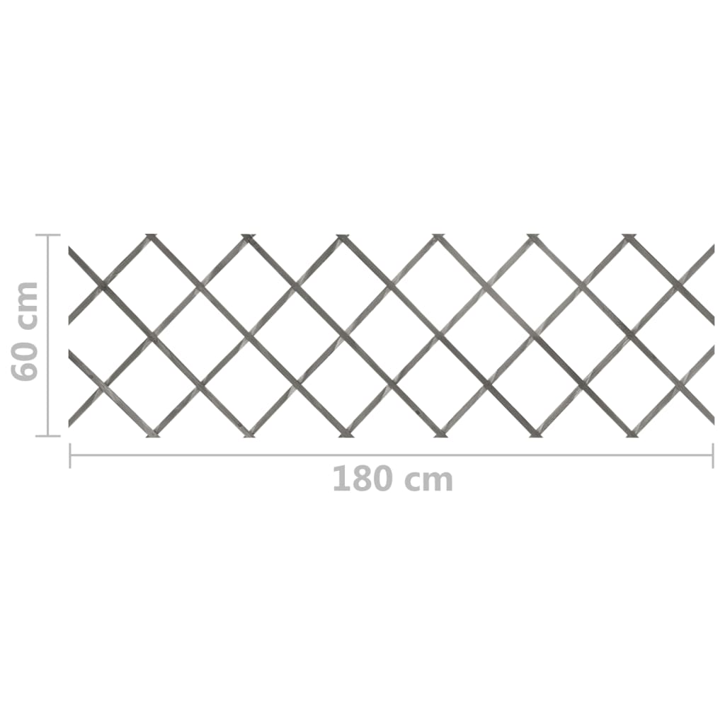 Recinzione a Traliccio 5 pz in Massello Abete Grigio 180x60 cm vidaXL - 7