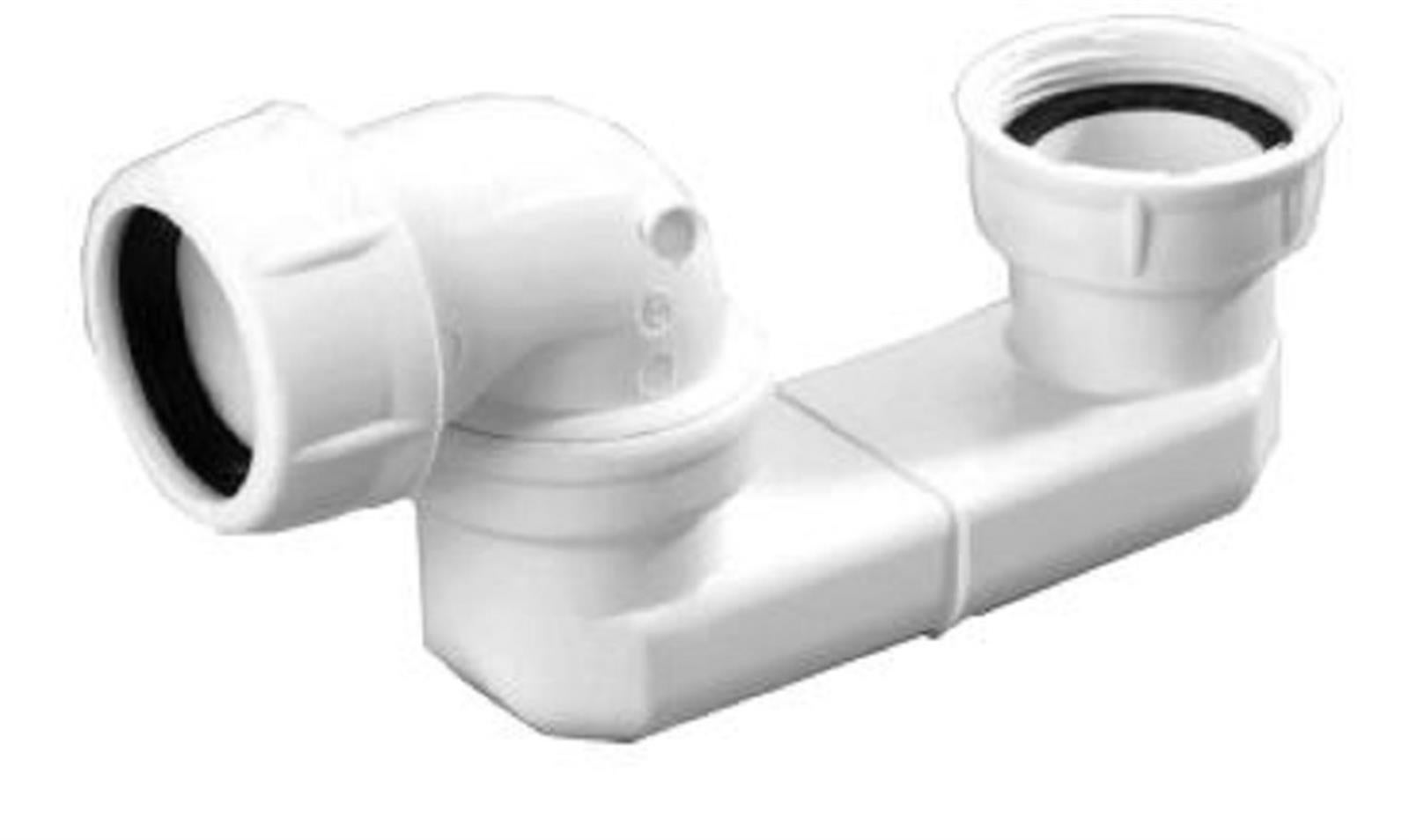 Siphon articulé pour baignoire - Blanc - Garde d'eau : 50 - Entrée : G. 11/2 - 3