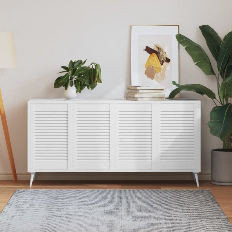 Puerta de armario lamas 4 uds madera pino blanco 61,5x39,4 cm vidaxl