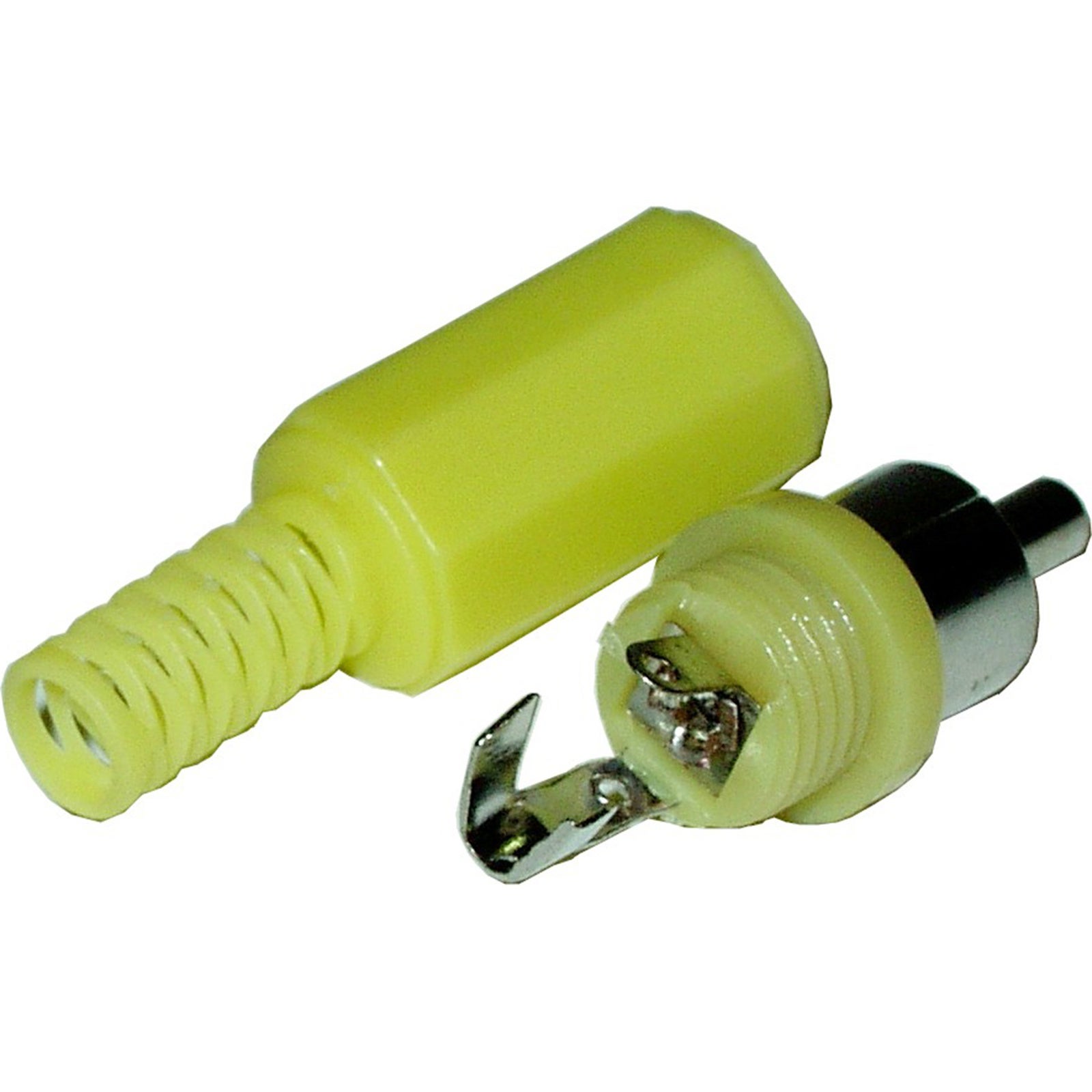 Connettore RCA maschio giallo per montaggio cavi - 2
