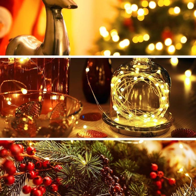 LEECOCO Luci a LED per bottiglia, 2 m, 20 LED, 6 pezzi, raddoppia il tempo di illuminazione, catena di luci per bottiglie, per Natale, feste, matrimoni (6 pezzi, multicolore (batterie doppie LEECOCO Luci a LED per bottiglia, 2 m, 20 LED, 6 pezzi, raddoppia il tempo di illuminazione, catena di luci per bottiglie, per Natale, feste, matrimoni (6 pezzi, multicolore (batterie doppie