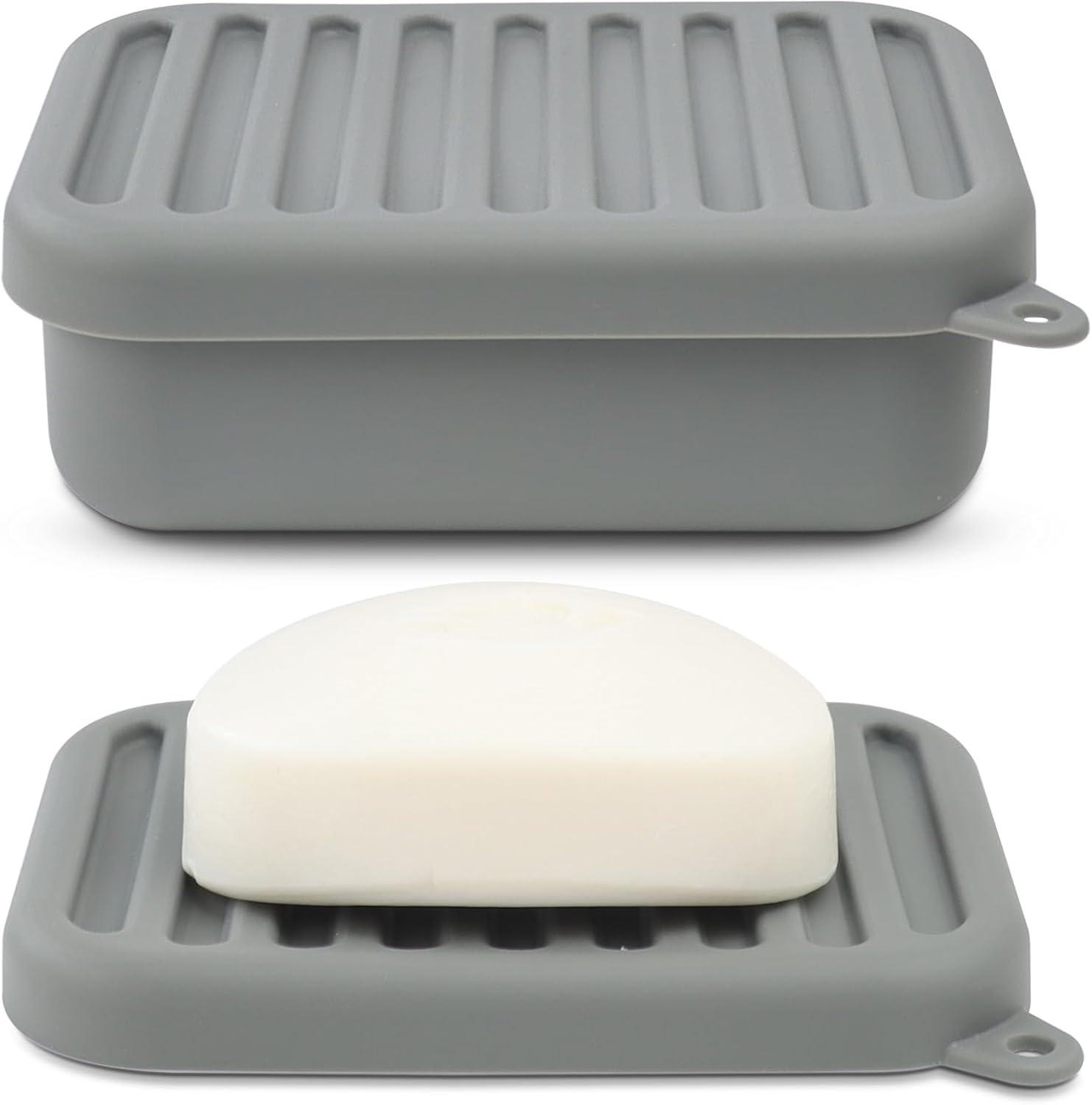 Porte-Savon Étanche Avec Drainage Et Couvercle - Boîte Auto-adhésive Murale Light Green