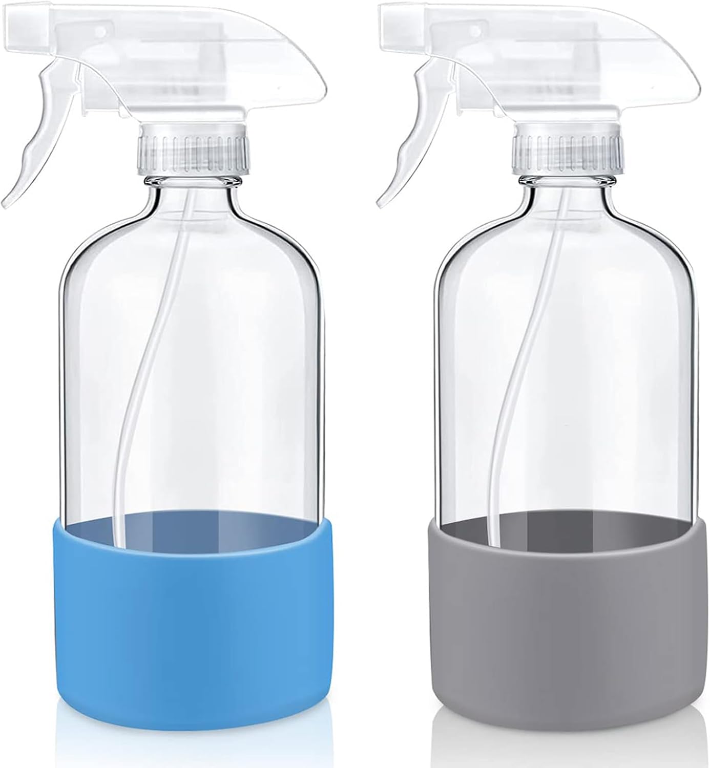 Zestaw 2 szklanych butelek ze spryskiwaczem o pojemności 500 ml - Opryskiwacz do roślin - Do czyszczenia, pielęgnacji włosów - Regulowana dysza