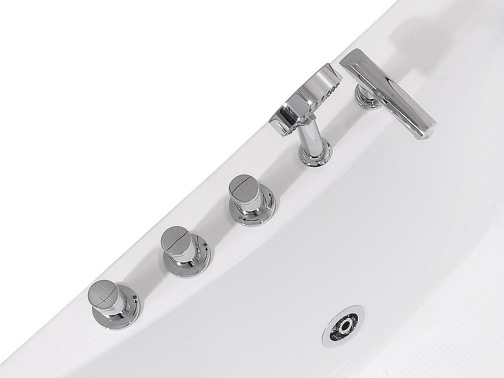 Baignoire balnéo d'angle AGYNESS - 263L - 135*135*57 cm - 7